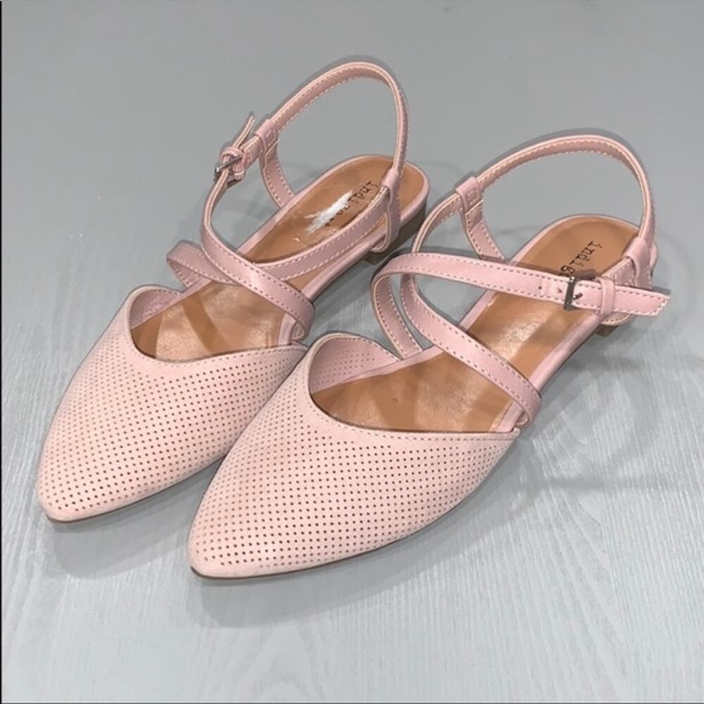 Indigo Rd. Genetic Pointed Toe Vegan Friendly Slingback Flats blush pink sz 6 - Picture 5 of 8